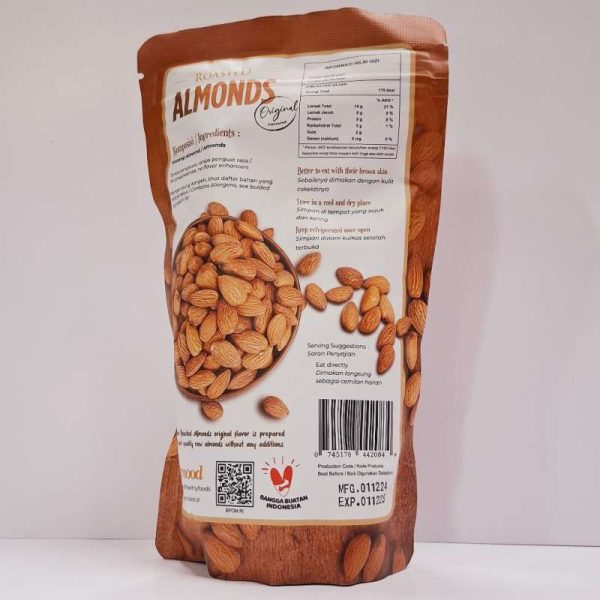 Roasted Almond / Kacang Almond Panggang ORIGINAL - 150g - Image 2